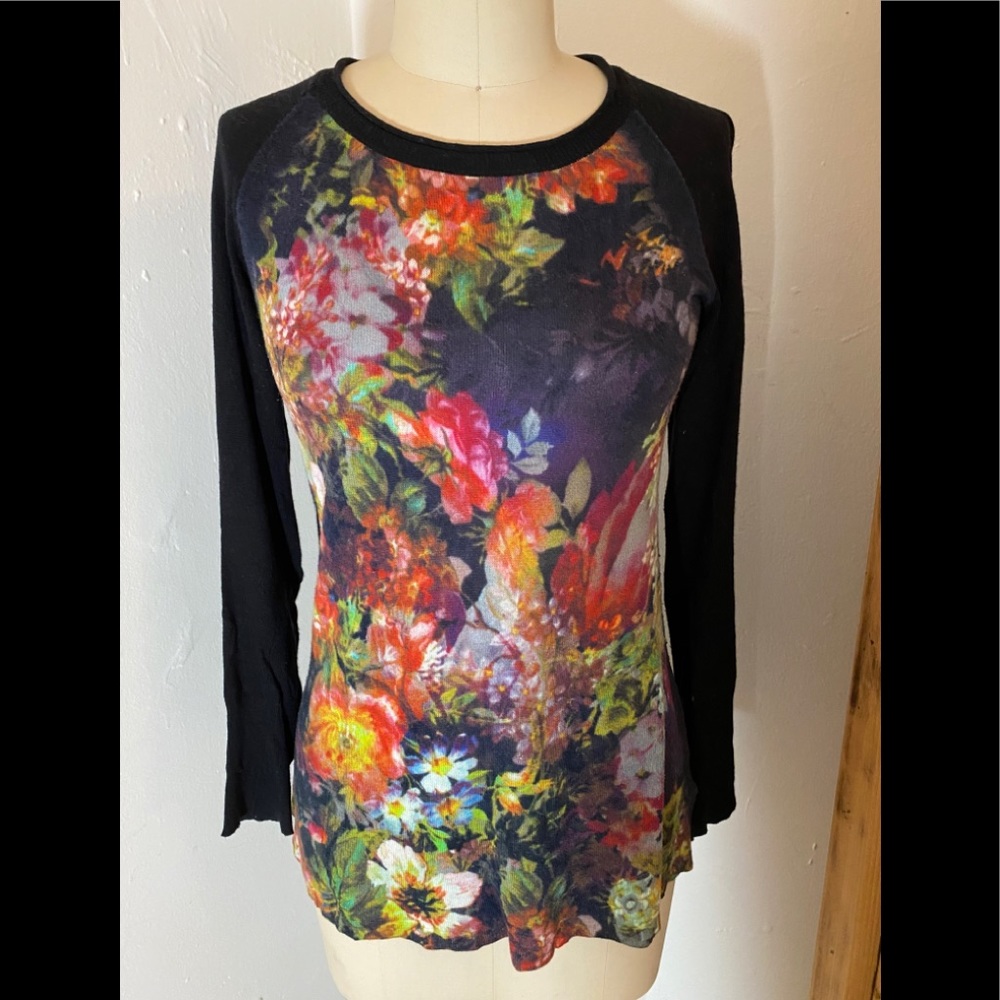 Anthropologie floral front sweater. New